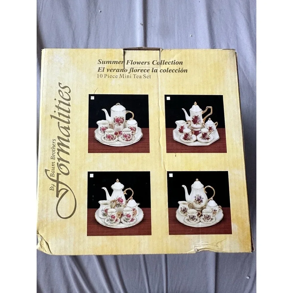 Mini Tea Set Formalities By Baum Brothers Victorian Rose Collection 10 Piece‎